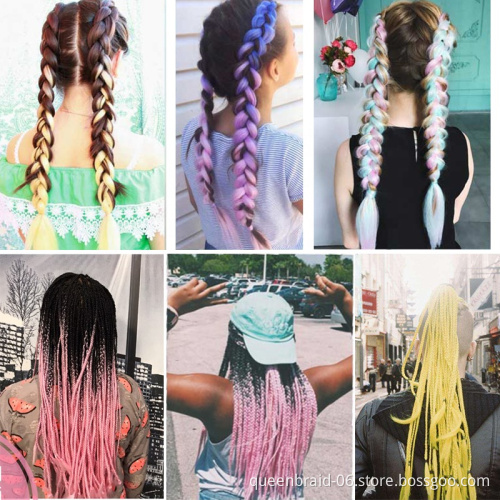 WholeSale Ombre Color Braiding Hair 165g Synthetic Super Jumbo Braids Jumbo Hair Braid in South Africa